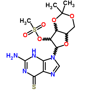 34793-39-0  2-amino-9-[3,5-O-(1-methylethylidene)-2-O-(methylsulfonyl)pentofuranosyl]-3,9-dihydro-6H-purine-6-thione