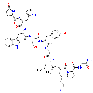 5-氧代-L-脯氨酰-L-组氨酰-L-色氨酸-L-丝氨酰-L-酪氨酰甘氨酰-L-亮氨酰-L-赖氨酰-L-脯氨酰甘氨酰胺 35544-05-9;37571-15-6