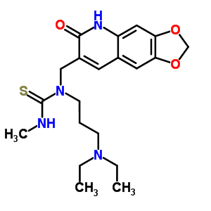 3866-26-0  1-[3-(diethylamino)propyl]-3-methyl-1-[(6-oxo-5,6-dihydro[1,3]dioxolo[4,5-g]quinolin-7-yl)methyl]thiourea