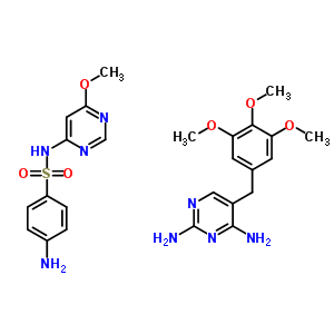 39469-68-6  4-amino-N-(6-methoxypyrimidin-4-yl)benzenesulfonamide - 5-(3,4,5-trimethoxybenzyl)pyrimidine-2,4-diamine (1:1)