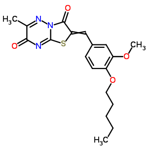 4640-20-4  2-{[3-methoxy-4-(pentyloxy)phenyl]methylidene}-6-methyl-7H-[1,3]thiazolo[3,2-b][1,2,4]triazine-3,7(2H)-dione