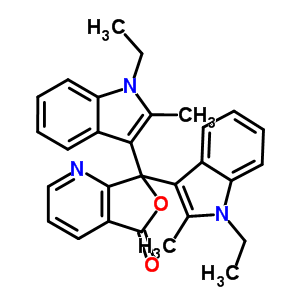 50293-29-3  7,7-bis(1-ethyl-2-methyl-1H-indol-3-yl)furo[3,4-b]pyridin-5(7H)-one