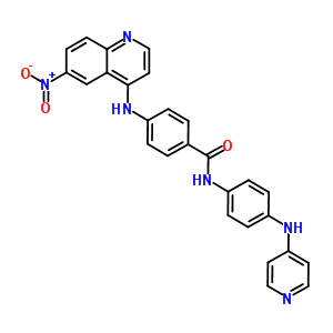 50440-30-7  4-[(6-nitroquinolin-4-yl)amino]-N-[4-(pyridin-4-ylamino)phenyl]benzamide