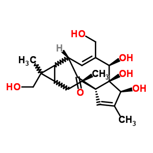 52557-29-6  (2S,5R,5aR,6S,8aS,9R)-5,5a,6-trihydroxy-1,4-bis(hydroxymethyl)-1,7,9-trimethyl-1a,2,5,5a,6,9,10,10a-octahydro-1H-2,8a-methanocyclopenta[a]cyclopropa[e][10]annulen-11-one