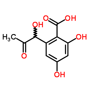 53279-31-5  2,4-dihydroxy-6-(1-hydroxy-2-oxopropyl)benzoic acid