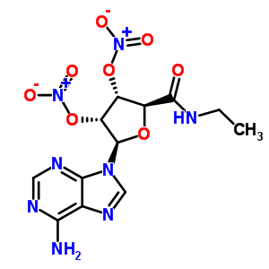 61014-07-1  (2R,3R,4R,5S)-2-(6-amino-9H-purin-9-yl)-5-(ethylcarbamoyl)tetrahydrofuran-3,4-diyl dinitrate (non-preferred name)