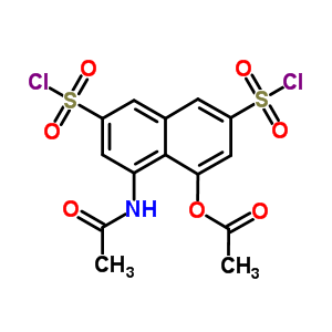 63870-52-0  8-(acetylamino)-3,6-bis(chlorosulfonyl)naphthalen-1-yl acetate