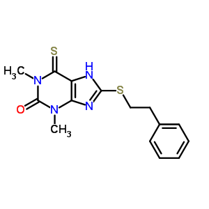 6493-01-2  1,3-dimethyl-8-[(2-phenylethyl)sulfanyl]-6-thioxo-1,3,6,7-tetrahydro-2H-purin-2-one