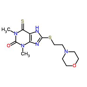 6505-99-3  1,3-dimethyl-8-[(2-morpholin-4-ylethyl)sulfanyl]-6-thioxo-1,3,6,7-tetrahydro-2H-purin-2-one