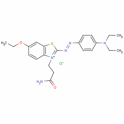 12221-38-4  3-(3-amino-3-oxopropyl)-2-[[4-(diethylamino)phenyl]azo]-6-ethoxybenzothiazolium chloride