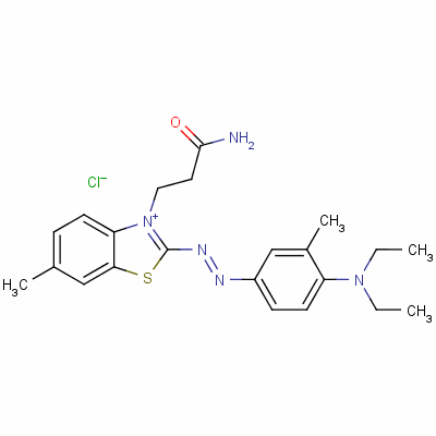 12221-39-5  3-(3-amino-3-oxopropyl)-2-[[4-(diethylamino)-m-tolyl]azo]-6-methylbenzothiazolium chloride