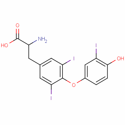 15785-49-6  O-(4-hydroxy-3-iodofenyl)-3,5-diiodo-L-tyrosine, gelabeld met (125I)jodium