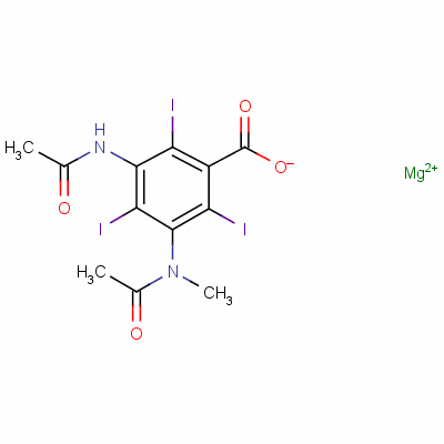 20968-37-0  magnesium 3-(acetylamino)-5-(acetylmethylamino)-2,4,6-triiodobenzoate (1:2)