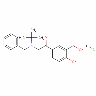 24085-08-3  2-[tert-butyl(phenylmethyl)amino]-1-[4-hydroxy-3-(hydroxymethyl)phenyl] hydrochloride