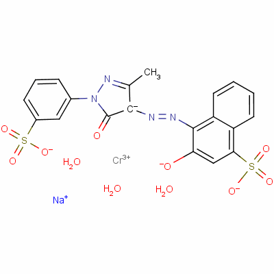 24256-56-2  monosodium triaqua[[hydrogen -3-hydroxy-4-[[5-hydroxy-3-methyl-1-(m-sulphophenyl)pyrazol-4-yl]azo]naphthalene-1-sulphonato](3-)]chromium
