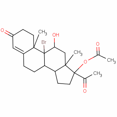 24320-15-8  9-bromo-11β,17-dihydroxypregn-4-ene-3,20-dione 17-acetate