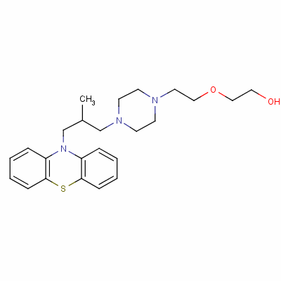 2470-73-7  2-{2-[4-(2-methyl-3-phenothiazin-10-ylpropyl)piperazin-1-yl]ethoxy}ethanol