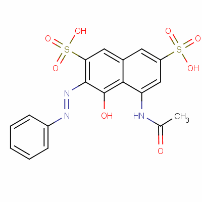 25317-20-8  5-(acetylamino)-4-hydroxy-3-(phenylazo)naphthalene-2,7-disulphonic acid