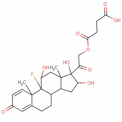 29593-56-4  9-fluoro-11β,16α,17,21-tetrahydroxypregna-1,4-diene-3,20-dione mono(hydrogen succinate)