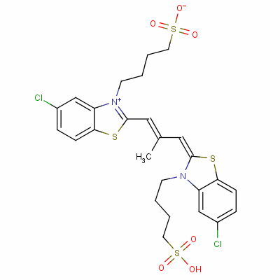 30457-67-1  hydrogen-5-chloro-2-[[5-chloro-3-(4-sulphonatobutyl)-3H-benzothiazol-2-ylidene]-2-methylprop-1-enyl]-3-(4-sulphonatobutyl)benzothiazolium