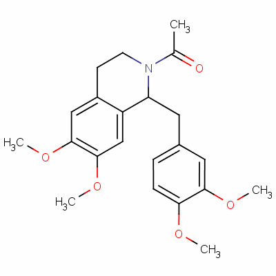 31537-71-0  2-acetyl-1-[(3,4-dimethoxyphenyl)methyl]-1,2,3,4-tetrahydro-6,7-dimethoxyisoquinoline
