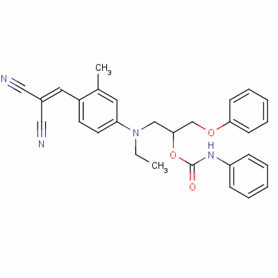 32089-70-6  2-[4-(2,2-dicyanovinyl)-N-ethyl-3-methylanilino]-1-(phenoxymethyl)ethyl carbanilate