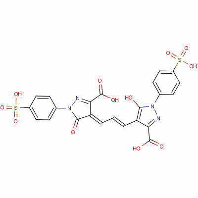 32425-63-1  4-[3-[3-carboxy-5-hydroxy-1-(4-sulphophenyl)-1H-pyrazol-4-yl]allylidene]-4,5-dihydro-5-oxo-1-(4-sulphophenyl)-1H-pyrazole-3-asid karboksilik
