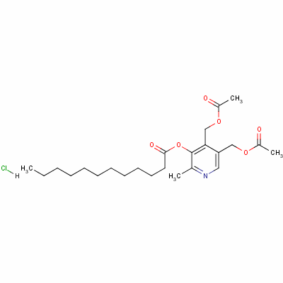 3262-86-0  4,5-bis(acetoxymethyl)-2-methyl-3-pyridyl laurate hydrochloride