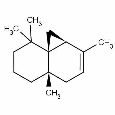 470-40-6  [1aS-(1aα,4aβ,8aR*)]-1,1a,4,4a,5,6,7,8-octahydro-2,4a,8,8-tetramethylcyclopropa[d]naphthalene