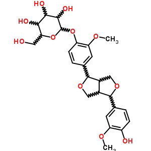 11042-30-1  4-[4-(4-hydroxy-3-methoxyphenyl)tetrahydro-1H,3H-furo[3,4-c]furan-1-yl]-2-methoxyphenyl hexopyranoside