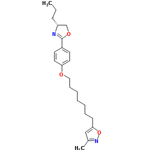 112270-42-5  3-methyl-5-(7-{4-[(4R)-4-propyl-4,5-dihydro-1,3-oxazol-2-yl]phenoxy}heptyl)isoxazole