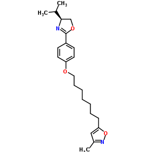 112270-43-6  3-methyl-5-(7-{4-[(4S)-4-(1-methylethyl)-4,5-dihydro-1,3-oxazol-2-yl]phenoxy}heptyl)isoxazole