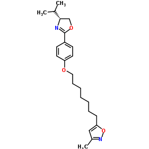 112270-44-7  3-methyl-5-(7-{4-[(4R)-4-(1-methylethyl)-4,5-dihydro-1,3-oxazol-2-yl]phenoxy}heptyl)isoxazole