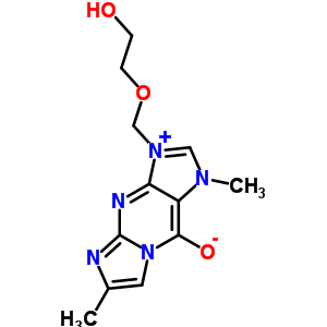 114199-21-2  3-[(2-hydroxyethoxy)methyl]-1,6-dimethyl-1H-imidazo[1,2-a]purin-3-ium-9-olate