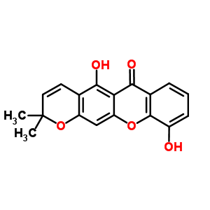 16265-56-8  5,10-dihydroxy-2,2-dimethyl-2H,6H-pyrano[3,2-b]xanthen-6-one