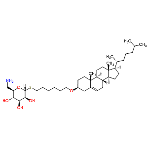 68354-99-4  6-[(3beta)-cholest-5-en-3-yloxy]hexyl 6-amino-6-deoxy-1-thio-alpha-D-mannopyranoside