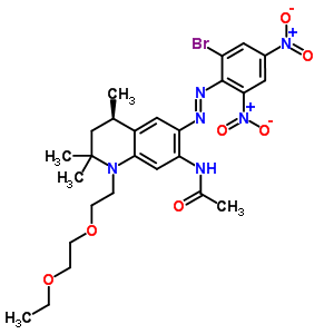 71673-13-7  N-{(4R)-6-[(E)-(2-bromo-4,6-dinitrofenil)diazenil]-1-[2-(2-etoxietoxi)etil]-2,2,4-trimetil-1,2,3,4-tetrahidroquinolina-7-il}acetamida