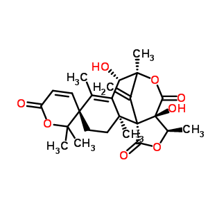 72040-27-8  (3R,3aR,6S,7S,9R,11aS,11bR)-3a,7-dihydroxy-2',2',3,6,8,11a-hexamethyl-12-methylidene-3,3a,6,7,11,11a-hexahydro-4H,6'H,10H-spiro[6,11b-methanofuro[3,4-e][3]benzoxocine-9,3'-pyran]-1,4,6'-trione