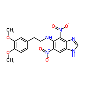 72766-42-8  N-[2-(3,4-dimethoxyphenyl)ethyl]-4,6-dinitro-1H-benzimidazol-5-amine