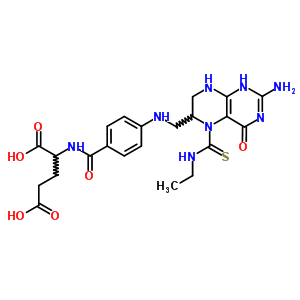 72973-88-7  N-{[4-({[2-amino-5-(ethylcarbamothioyl)-4-oxo-1,4,5,6,7,8-hexahydropteridin-6-yl]methyl}amino)phenyl]carbonyl}glutamic acid
