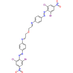 73287-62-4  N,N'-[oxydi(1E)eth-2-yl-1-ylidene]bis{4-[(E)-(2-bromo-6-chloro-4-nitrophenyl)diazenyl]aniline}