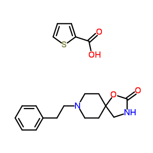 76652-72-7  thiophene-2-carboxylic acid - 8-(2-phenylethyl)-1-oxa-3,8-diazaspiro[4.5]decan-2-one (1:1)