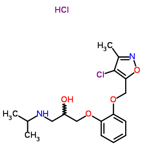 90288-66-7  1-{2-[(4-chloro-3-methylisoxazol-5-yl)methoxy]phenoxy}-3-[(1-methylethyl)amino]propan-2-ol hydrochloride