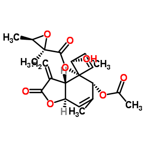 33853-88-2  (3aS,4R,7S,9S,11aR)-9-(acetyloxy)-7-hydroxy-6,10-dimethyl-3-methylidene-2-oxo-2,3,3a,4,7,8,9,11a-octahydrocyclodeca[b]furan-4-yl (2R,3R)-2,3-dimethyloxirane-2-carboxylate