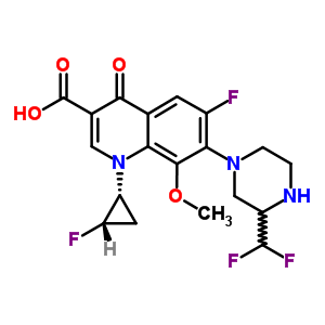 354812-24-1  7-[3-(difluoromethyl)piperazin-1-yl]-6-fluoro-1-[(1R,2S)-2-fluorocyclopropyl]-8-methoxy-4-oxo-1,4-dihydroquinoline-3-carboxylic acid