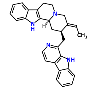 36150-14-8  (2R,3E,12bS)-2-(9H-beta-carbolin-1-ylmethyl)-3-ethylidene-1,2,3,4,6,7,12,12b-octahydroindolo[2,3-a]quinolizine