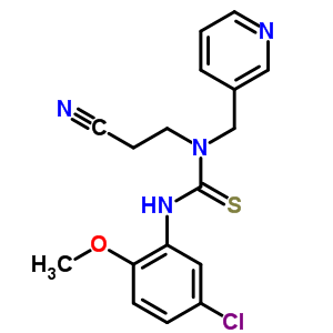 4034-69-9  3-(5-chloro-2-methoxyphenyl)-1-(2-cyanoethyl)-1-(pyridin-3-ylmethyl)thiourea