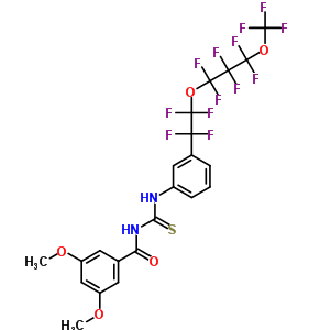4550-62-3  3,5-dimetoxi-N-[(3-{1,1,2,2-tetrafluoro-2-[1,1,2,2,3,3-hexafluoro-3-(trifluorometoxi)propoxi]etil}fenil)carbamotioil]benzamida