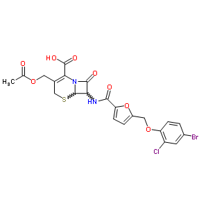 4552-93-6  3-[(acetyloxy)methyl]-7-[({5-[(4-bromo-2-chlorophenoxy)methyl]furan-2-yl}carbonyl)amino]-8-oxo-5-thia-1-azabicyclo[4.2.0]oct-2-ene-2-carboxylic acid