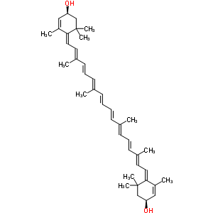 472-73-1  (3S,3'S,6E,6'E,8E,8'E,10E,10'E,12E,12'E,14E,14'E)-4,4'-didehydro-beta,beta-carotene-3,3'-diol